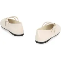 Balerini Prada Dama - Balerini Prada Prada Leather Ballet Flats With Logo Beige Femei (BM 17380053) - B-mall.ro