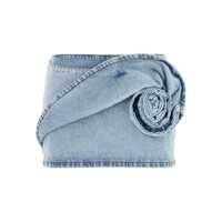 Fuste Magda Butrym Floral Appliqué Denim Mini Skirt Femei