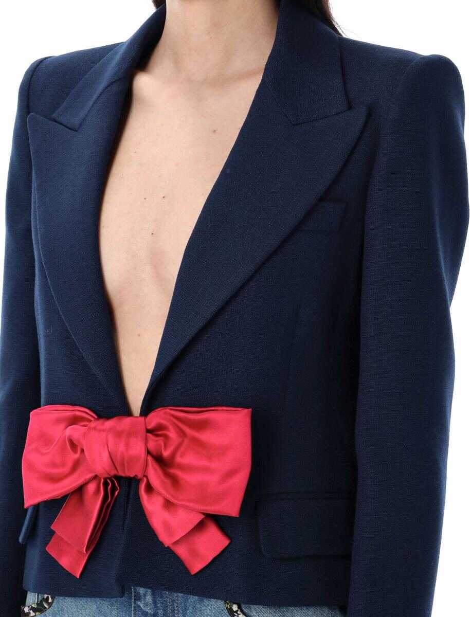 Geci Valentino Garavani Valentino Garavani Bow Jacket PROVENCE BLUE Femei (BM 17380929) 3