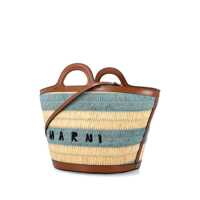 Genti de umar Marni Dama - Genti de umar Marni Marni Tropicalia Raffia-Effect Small Bag GOLD SAND PALE MINT Femei (BM 17380947) - B-mall.ro