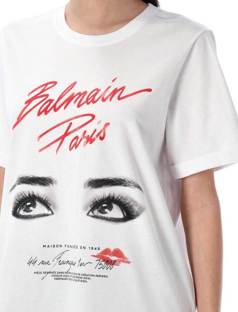 Tricouri Balmain Balmain Beauty T-Shirt WHITE Femei (BM 17381097) 3