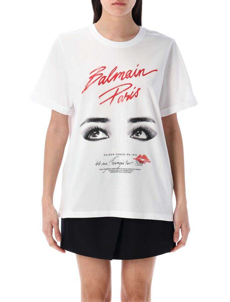Tricouri Balmain Balmain Beauty T-Shirt WHITE Femei (BM 17381097) 1