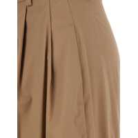 Pantaloni casual PLAIN Dama - Pantaloni casual PLAIN Beige Pants With Pences In Cotton Blend Stretch Woman Beige Femei (BM 17381304) - B-mall.ro