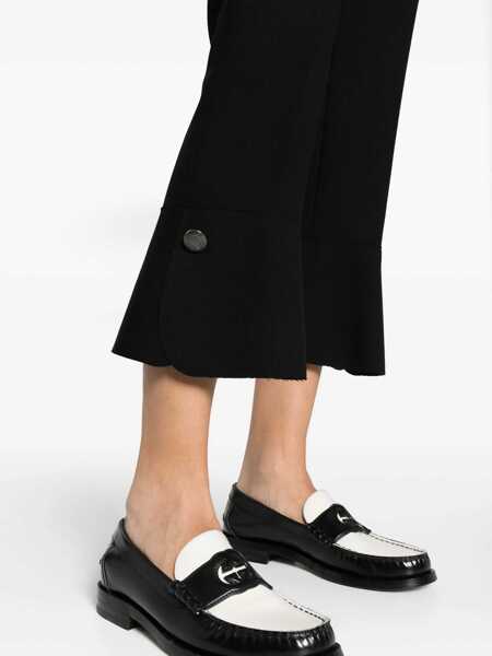 Pantaloni casual MSGM Msgm Pressed-Crease High-Waisted Trousers Black Femei (BM 17381634) 5