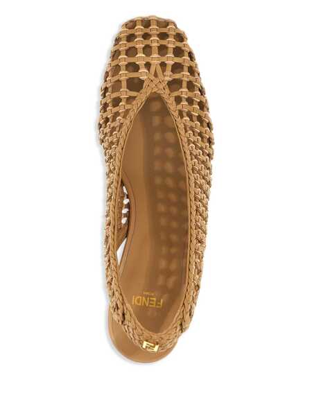 Pantofi cu toc Fendi Fendi Braided Slingback BROWN Femei (BM 17383410) 4