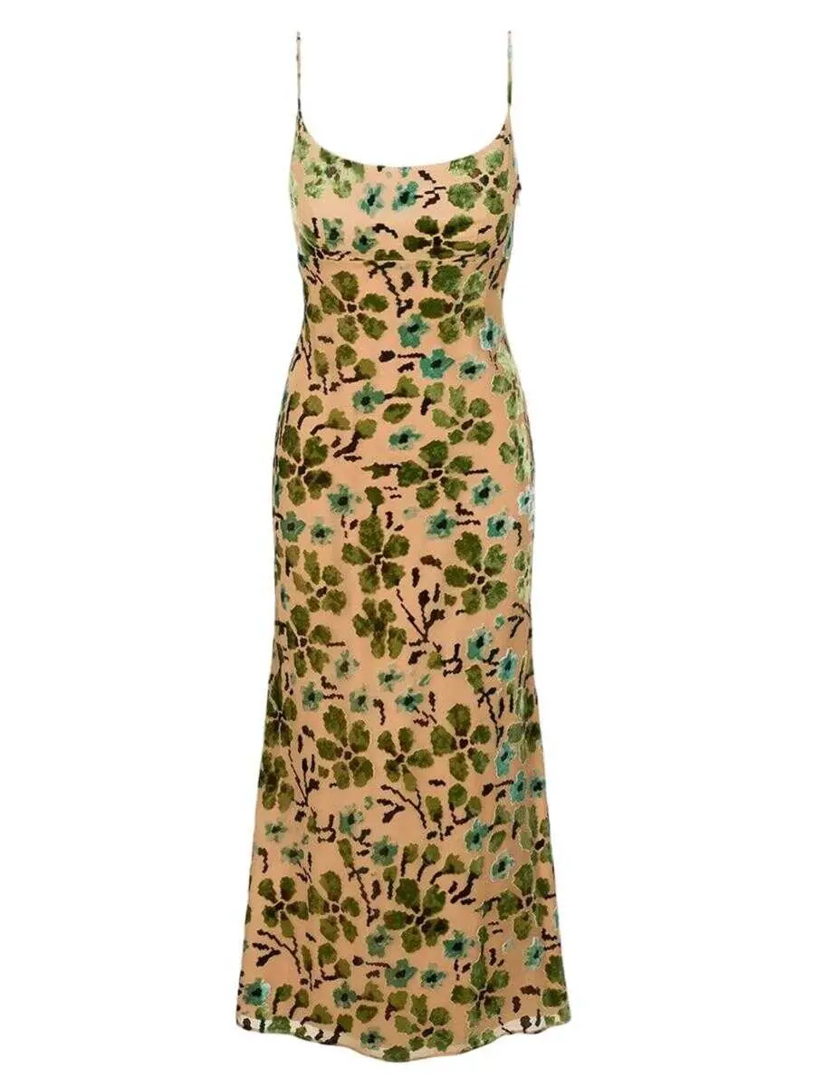 Rochii STAUD Staud Dianna Dress Moss Floral Tapestry MULTICOLOUR Femei (BM 17383572) 1