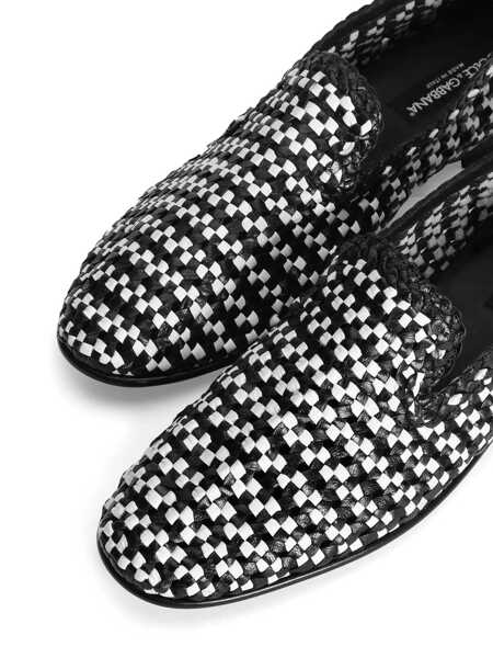 Bocanci Dolce & Gabbana Dolce & Gabbana Woven Slipper Black Barbati (BM 17383728) 4