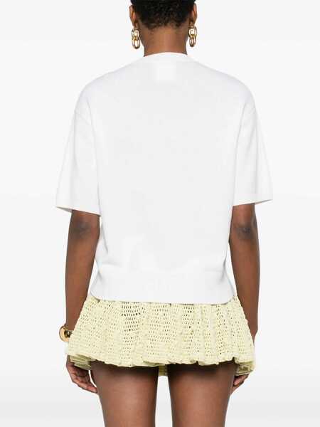 Pulovere Givenchy Givenchy Short Sleeve Jersey WHITE Femei (BM 17384238) 4