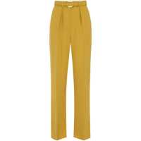Pantaloni casual Elisabetta Franchi Elisabetta Franchi Mustard Yellow Trouser With Belt Waist