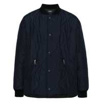 Geci A.P.C. 'Florent' Blue Jacket With Snap Buttons In Quilted Fabric Man