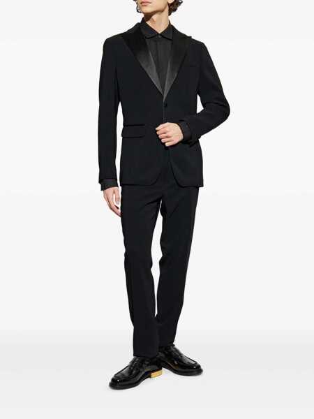 Costume DSQUARED2 DSQUARED2 Miami Virgin Wool Two-Pieces Suit With Satin Lapels Black Barbati (BM 17387841) 3