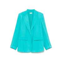 Sacouri Liu Jo Single Breasted Blazer In Turquoise Femei