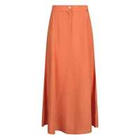 Fuste Liu Jo Liu Jo Linen Blend Midi Skirt In Orange