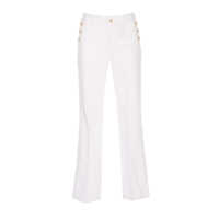 Blugi Liu Jo Long White Jeans With Buttons Femei