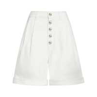 Pantaloni casual White Bermuda Shorts In Cotton Woman Femei
