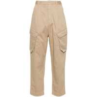 Pantaloni casual Sand-Colored Cargo Pants In Cotton Blend Woman Femei