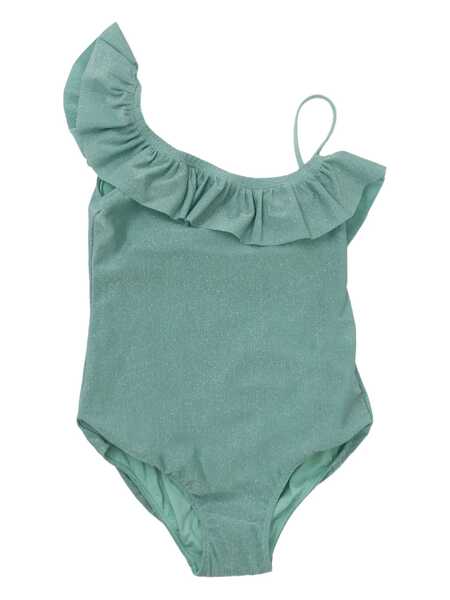 Costume de baie intregi Mc2 Saint Barth ONE SHOULDER ONE PIECE WITH FLOUNCE Green Fete (BM 17389014) 1