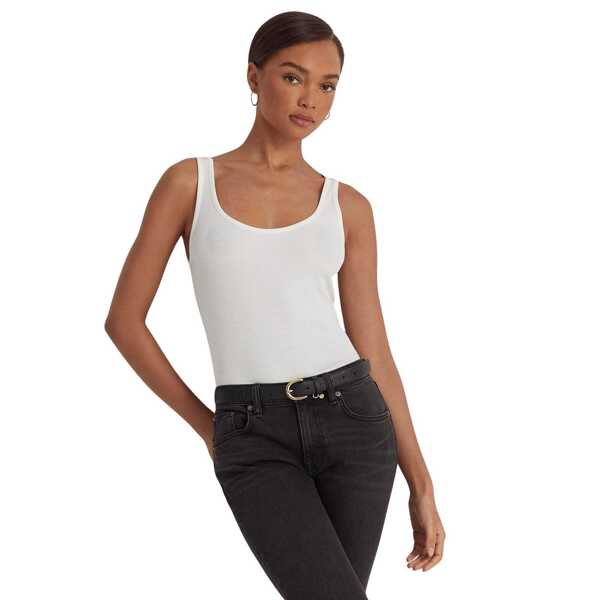 Tunici Ralph Lauren LAUREN RALPH LAUREN TANK TOP 200704777004 WHITE White Femei (BM 17389263) 4