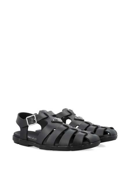 Sandale Prada Prada Rubber Sandals Black Barbati (BM 17389848) 2