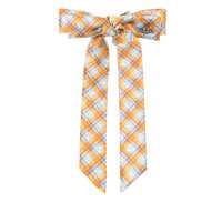 Accesorii Vivienne Westwood Yellow Hair Clip With Orb Check Motif In Silk Woman