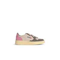 Sneakers Autry Medalist Low Tricolor Suede Sneakers Pink And Slate Color Femei