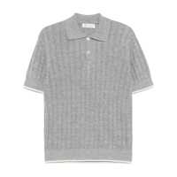 Tricouri Polo Brunello Cucinelli Ribbed Polo Shirt Barbati
