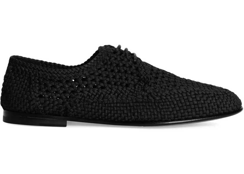 Pantofi eleganti Dolce & Gabbana Woven Fabric Derby Shoe BLACK Barbati (BM 17390959) 1