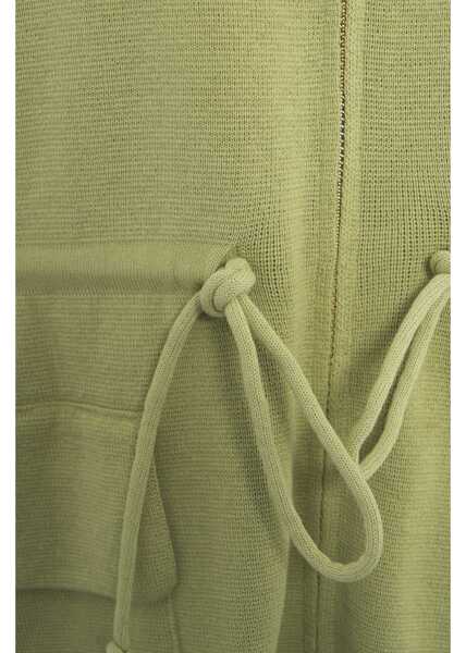 Cardigane Jei O Cardigan with drawstring Green Femei (BM 17391550) 4