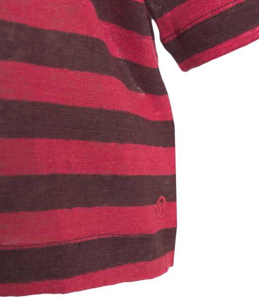 Tricouri Otto d ame Striped linen t-shirt Red Femei (BM 17391553) 4