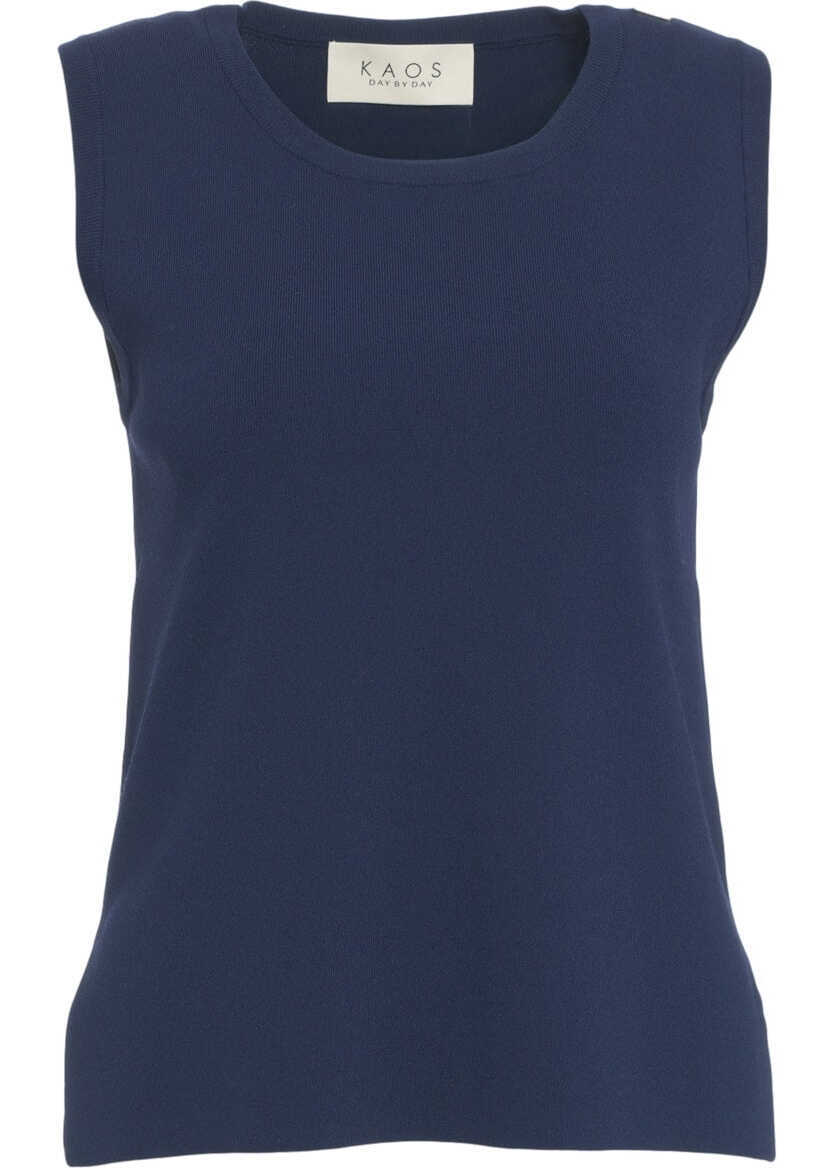 Tricouri Kaos Knit top Blue Femei (BM 17391580) 1