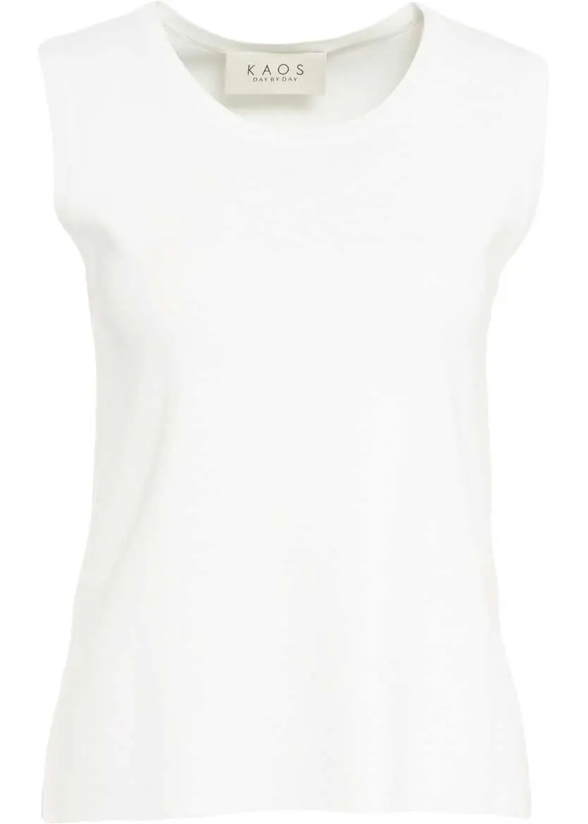 Tricouri Kaos Knit top White Femei (BM 17391580) 1