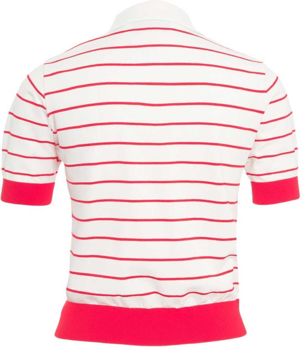 Tricouri Polo Kaos Striped polo shirt Red Femei (BM 17391586) 3