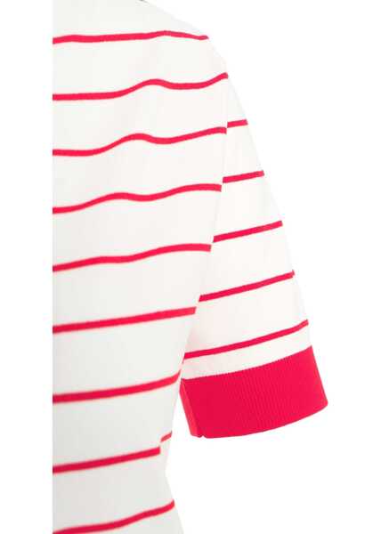 Tricouri Polo Kaos Striped polo shirt Red Femei (BM 17391586) 4