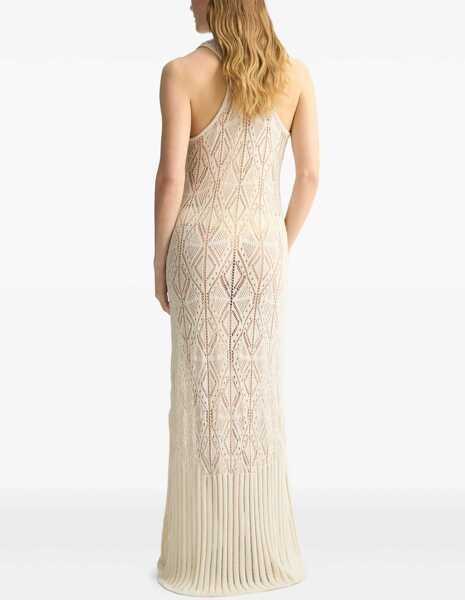 Rochii lungi Liu Jo Lace crochet maxi dress Beige Femei (BM 17391589) 4