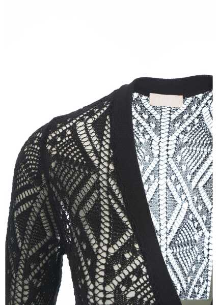 Cardigane Liu Jo Long lace crochet cardigan Black Femei (BM 17391592) 5