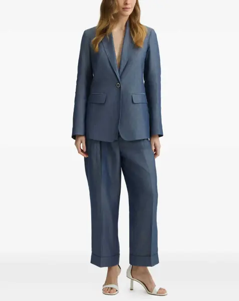 Sacouri Liu Jo Single-breasted blazer Blue Femei (BM 17391604) 2