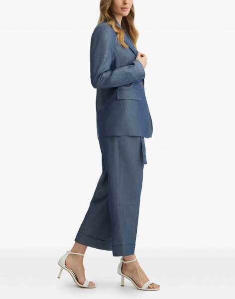 Sacouri Liu Jo Single-breasted blazer Blue Femei (BM 17391604) 3