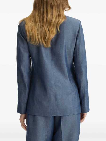 Sacouri Liu Jo Single-breasted blazer Blue Femei (BM 17391604) 5