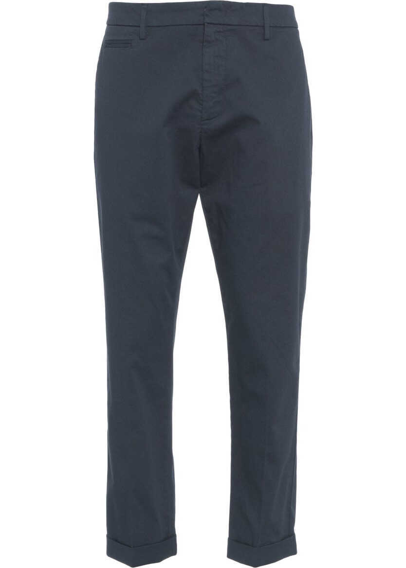 Pantaloni casual Dondup Chino pants Joe Blue Barbati (BM 17391628) 1