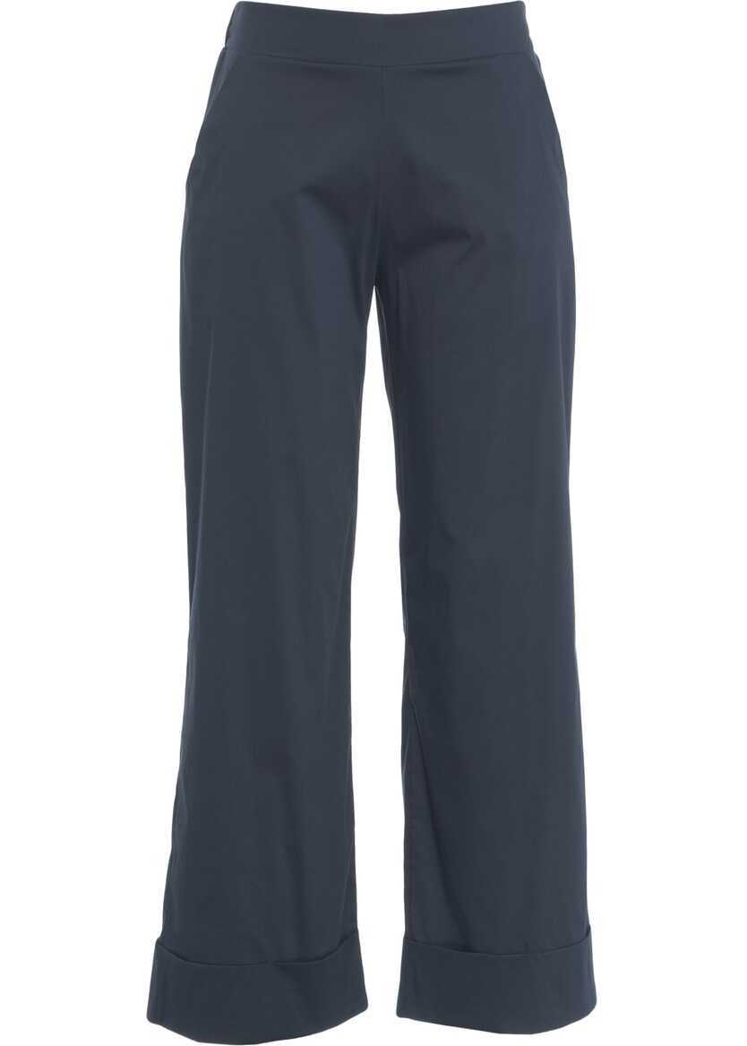 Pantaloni casual OBLO UNIQUE Poplin pants Blue Femei (BM 17391733) 2