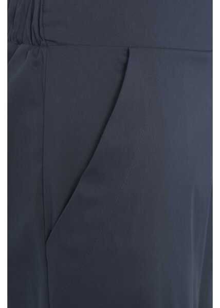 Pantaloni casual OBLO UNIQUE Poplin pants Blue Femei (BM 17391733) 5