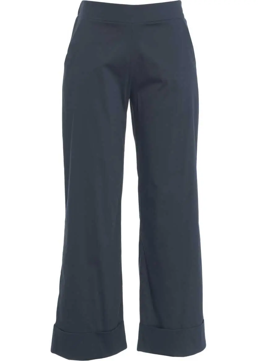 Pantaloni casual OBLO UNIQUE Poplin pants Blue Femei (BM 17391733) 1