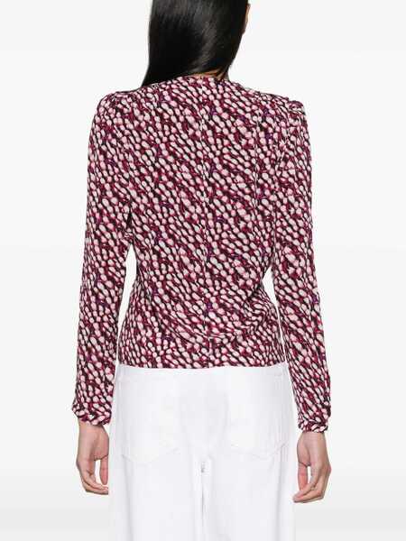 Bluze ISABEL MARANT ETOILE Eddy blouse Fuchsia Femei (BM 17391903) 4