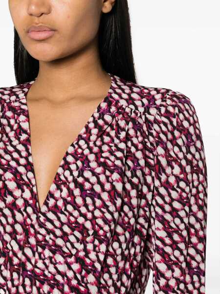 Bluze ISABEL MARANT ETOILE Eddy blouse Fuchsia Femei (BM 17391903) 5