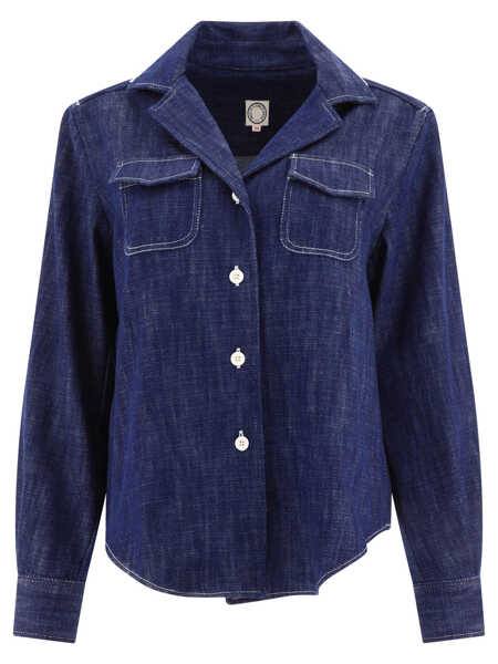 Camasi office INES DE LA FRESSANGE Evana shirt Blue Femei (BM 17391957) 1