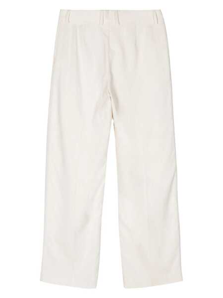 Pantaloni casual TOTME Ribbed trousers White Femei (BM 17392218) 2