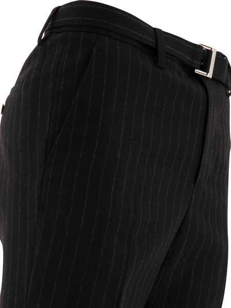 Pantaloni casual Sacai Pinstriped trousers Black Barbati (BM 17392422) 4