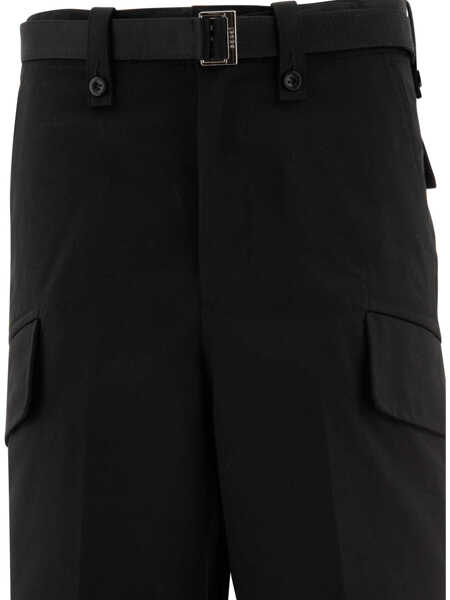 Pantaloni casual Sacai Belted trousers Black Barbati (BM 17392446) 3