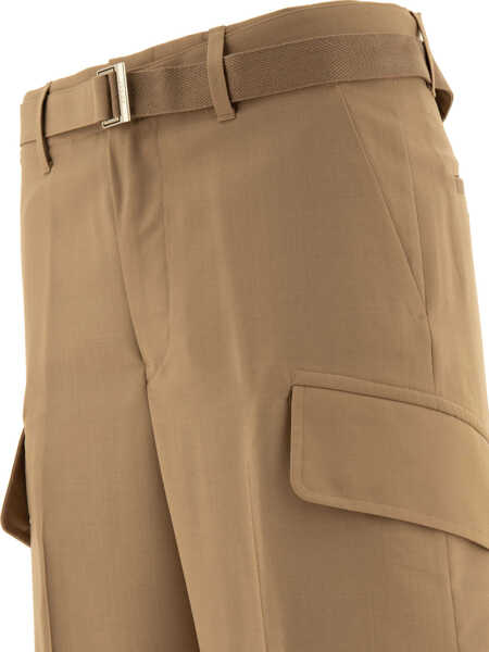 Pantaloni casual Sacai Belted trousers Beige Barbati (BM 17392449) 4