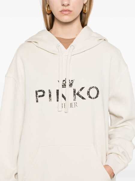 Bluze de trening Pinko Bassani hoodie Beige Femei (BM 17392473) 5
